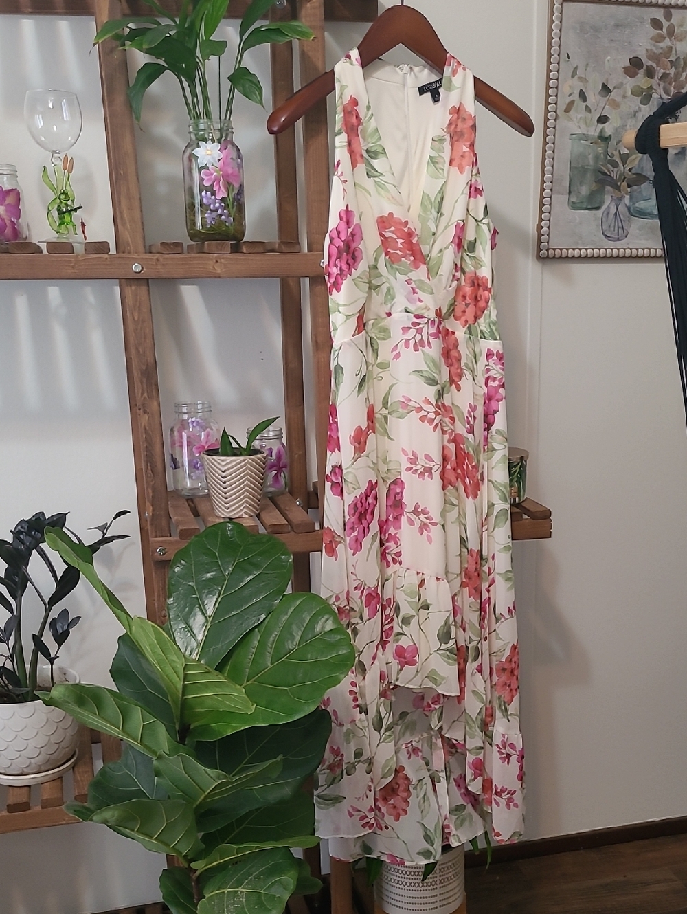 Gorgeous Floral High Low Dress